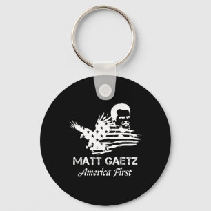 Matt Gaetz Face American Flag Eagle Trump 2024 Usa Key Ring