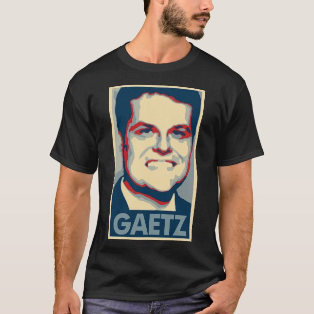 Matt Gaetz Poster Political Parody T-Shirt (Front)