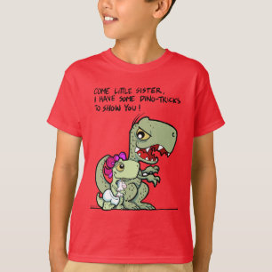 Matt-Rex Little Sister Dino Tricks Sibling T-Shirt