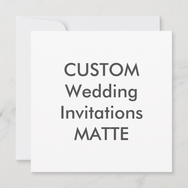 MATTE 120lb 5.25" Square Wedding Invitations (Front)