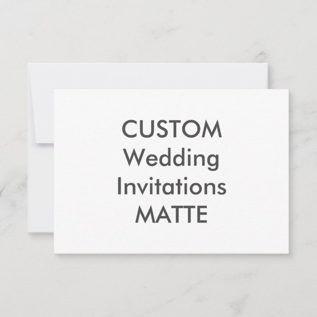 MATTE 120lb 5” x 3.5" Wedding Invitations (Front)