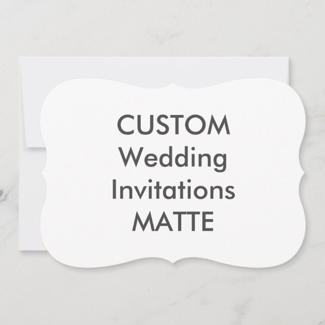 MATTE 120lb 7" x 5" Bracket Wedding Invitations (Front)