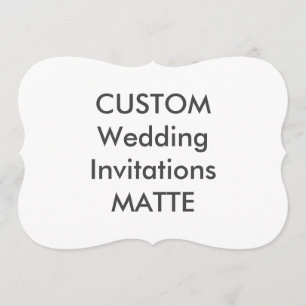 MATTE 120lb 7" x 5" Bracket Wedding Invitations