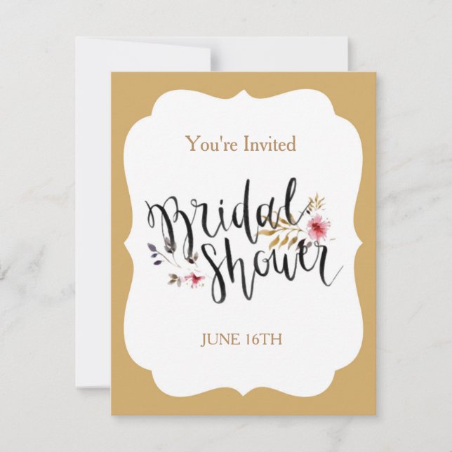 Matte 4.25" x 5.5", Standard white envelopes inclu Invitation (Front)