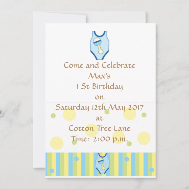 Matte 5" x 7", Standard white envelopes included Invitation (Front)