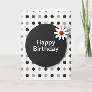 Matte Black Birthday Card