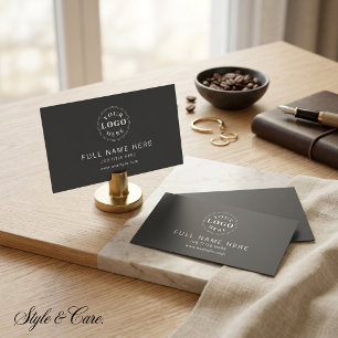 Matte Black Clean Design Magnetic Business Card
