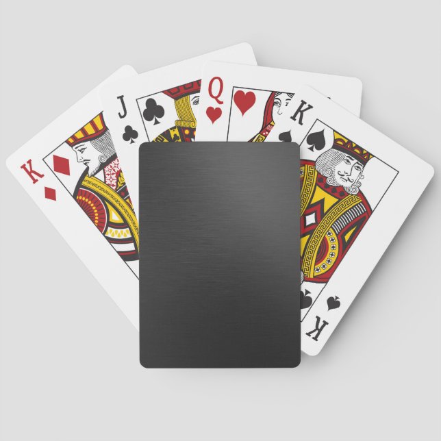 Matte Black Metal Playing Cards (Back)