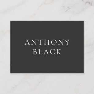Matte Black Minimalist Plain Elegant Classical Enclosure Card