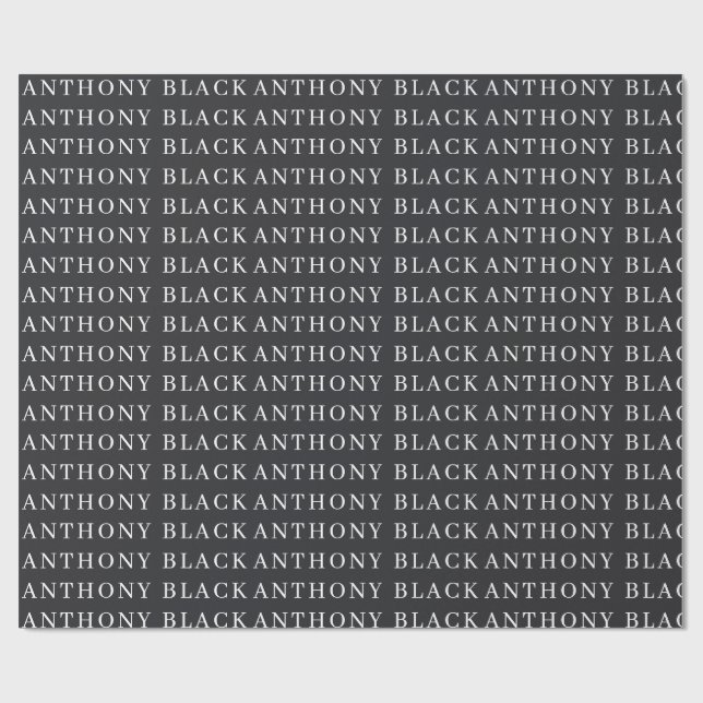 Matte Black Minimalist Plain Elegant Classical Wrapping Paper (Flat)