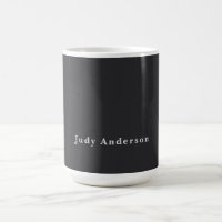 Matte Black Professional Plain Modern Elegant