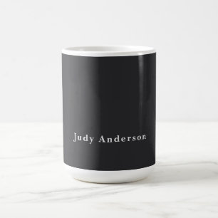 Matte Black Professional Plain Modern Elegant Coffee Mug
