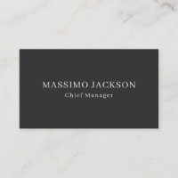 Matte Black Professional Plain Modern Elegant