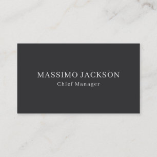 Matte Black Professional Plain Modern Elegant Enclosure Card