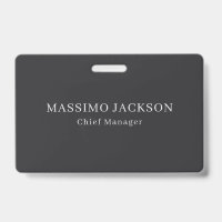 Matte Black Professional Plain Modern Elegant