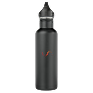 Matte black Unraid Water bottle with gradient logo