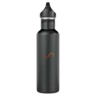 Matte black Unraid Water bottle with gradient logo