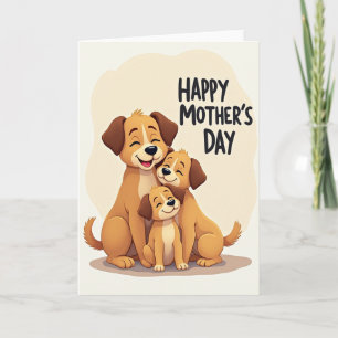 Matte Dogs Mothers Day Card