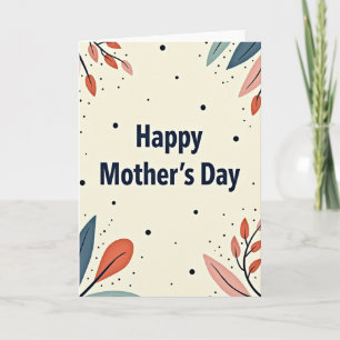 Matte Elegant Mothers Day Card