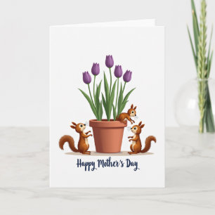 Matte Floral Friends Card