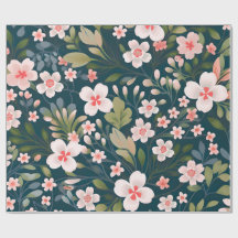 Matte Floral Wrapping Paper – Elegant Flower 