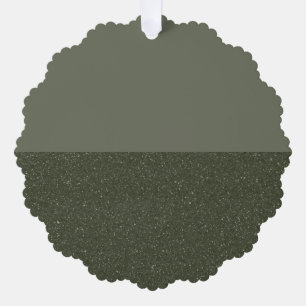 Matte & Glitter Moss Paper Ornament Card (Custom)