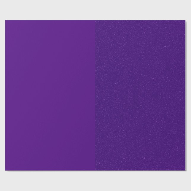 Matte & Glitter Purple Custom Wrap Wrapping Paper (Flat)