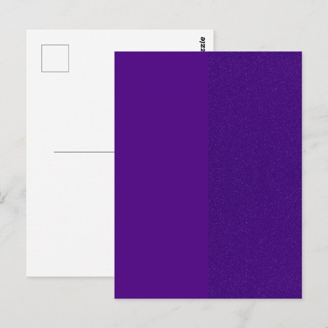 Matte & Glitter Split Purple Custom Postcard (Front/Back)