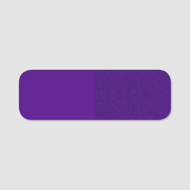 Matte & Glitter Split Purple Name Tag – Customise (Front)