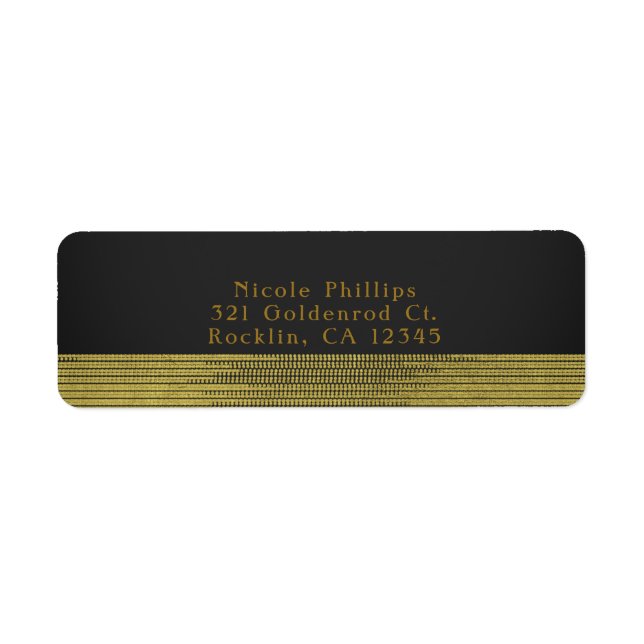 Matte Gold Modern Glam Sequins Chic Invitation (Front)