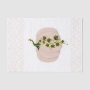 Matte Pink  Pumpkin Fall Bridal Shower Tissue Paper