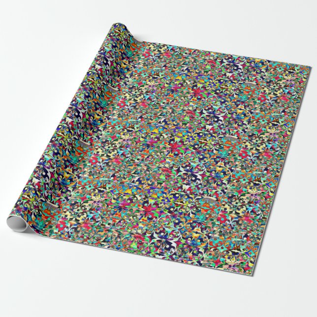 MATTE PSYCHEDELIC Wrapping Paper (Unrolled)