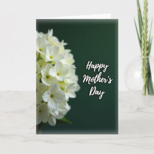 Matte White Blossoms Mothers Day Card