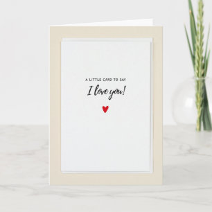 Matte White Love Heart Card