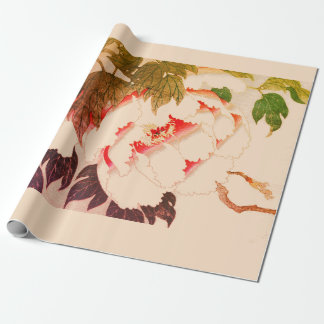 Matte Wrapping Paper Japanese Woodblock  Poppies