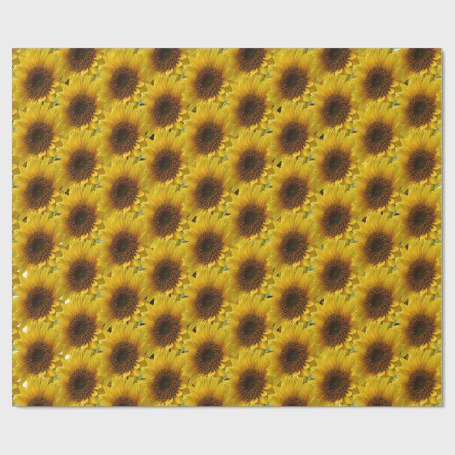 Matte wrapping sunflower paper (Flat)