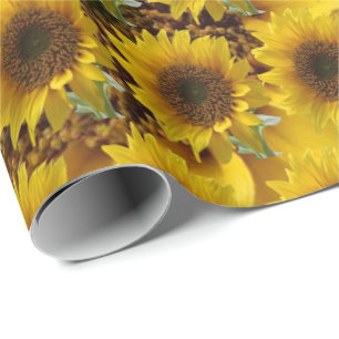 Matte wrapping sunflower paper