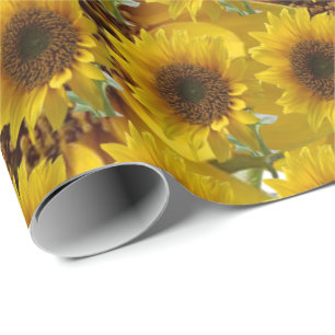 Matte wrapping sunflower paper