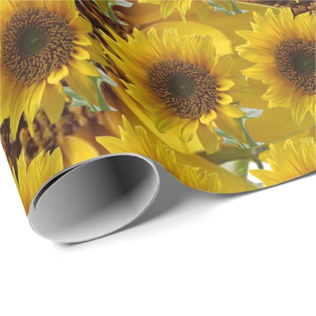 Matte wrapping sunflower paper (Roll Corner)