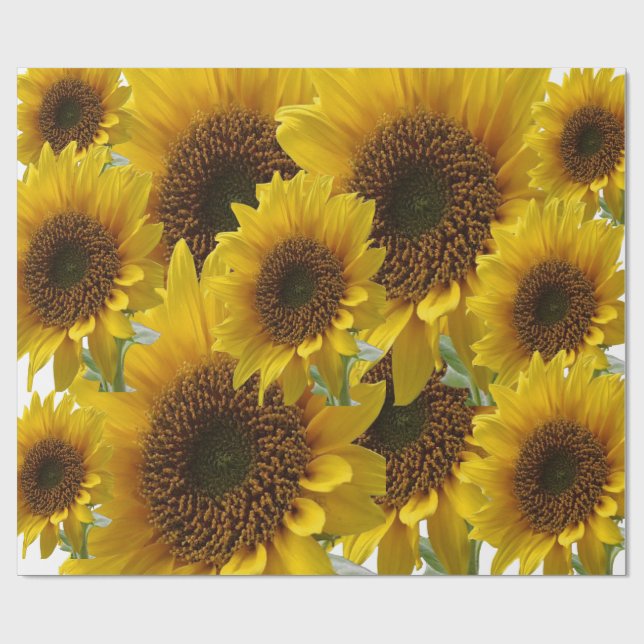 Matte wrapping sunflower paper (Flat)