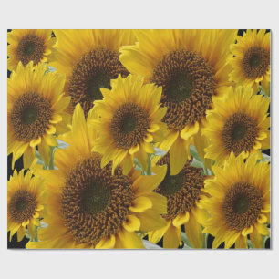 Matte wrapping sunflower paper