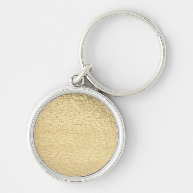 Matted gold stone key ring (Front)