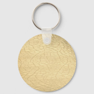 Matted gold stone key ring