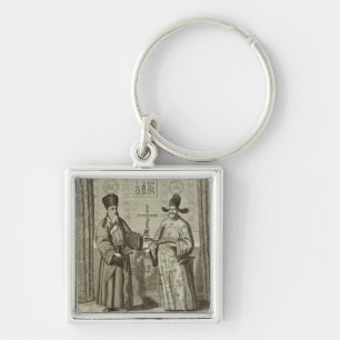 Matteo Ricci (1552-1610) and Paulus Li, from 'Chin Key Ring