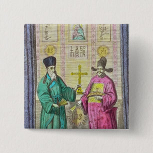 Matteo Ricci and another Christian 15 Cm Square Badge