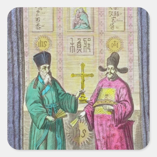 Matteo Ricci  and another Christian Square Sticker (Front)