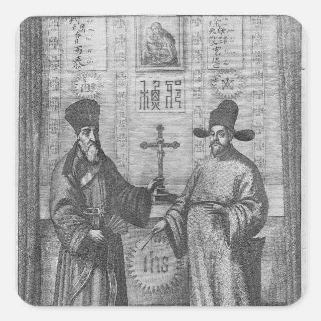 Matteo Ricci  and Paulus Li Square Sticker (Front)