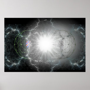 Matter - antimatter collision poster