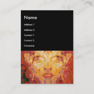 MATTER DOESN'T MATTER Fractal Mask in Red ,Black Business Card