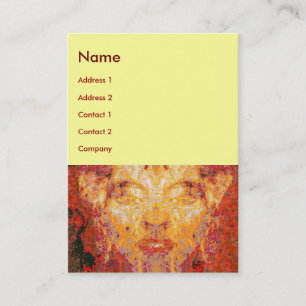 MATTER DOESN'T MATTER Fractal Mask in Red Yellow Business Card